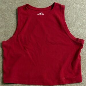 Hollister Red Crop Top Size Large